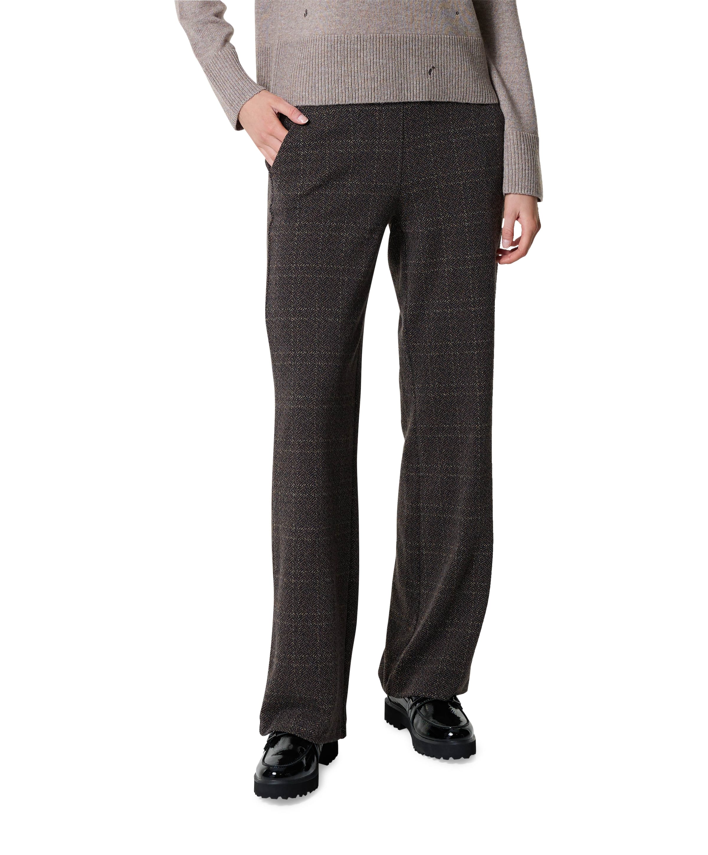 Jenny Wide Leg dames broek bruin