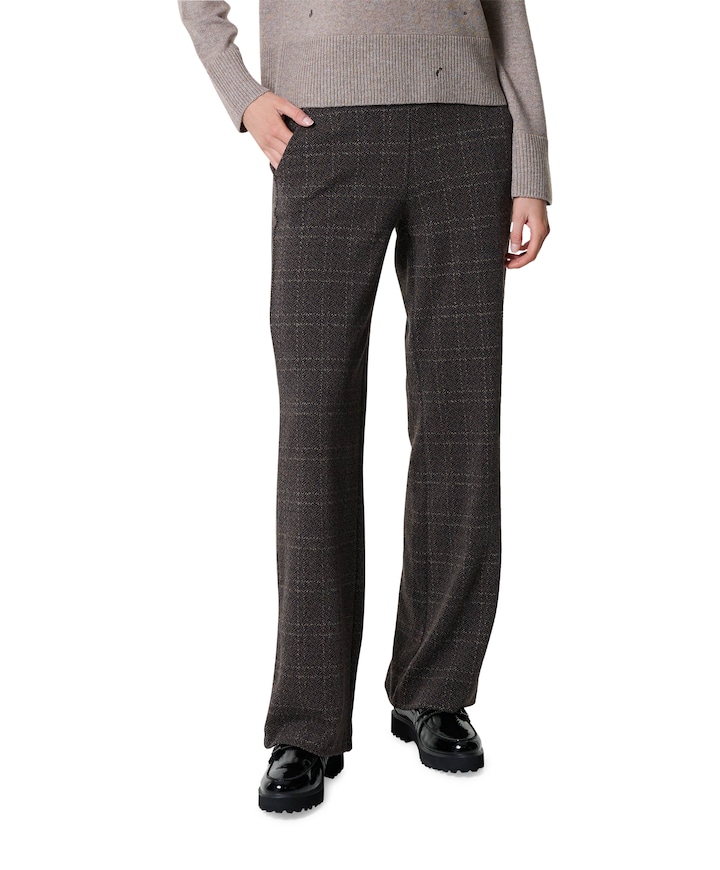 Jenny Wide Leg dames broek bruin