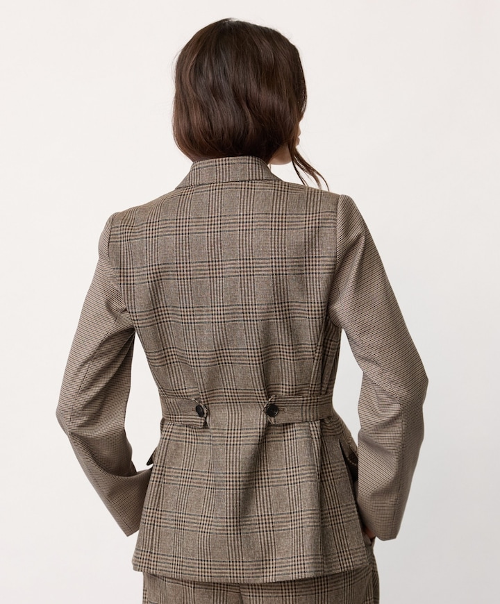 Dames blazer bruin