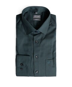 Heren overhemd lange mouw groen