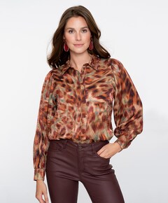 Dames blouse bruin