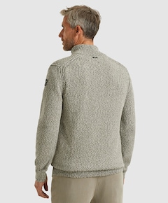 Heren trui met rits grijs