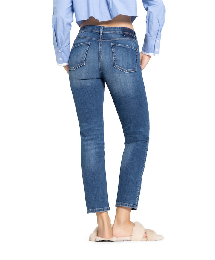 Piper cropped dames jeans blauw