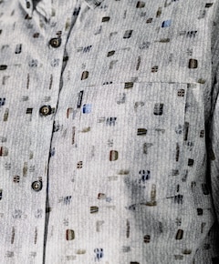 Heren overhemd lange mouw blauw