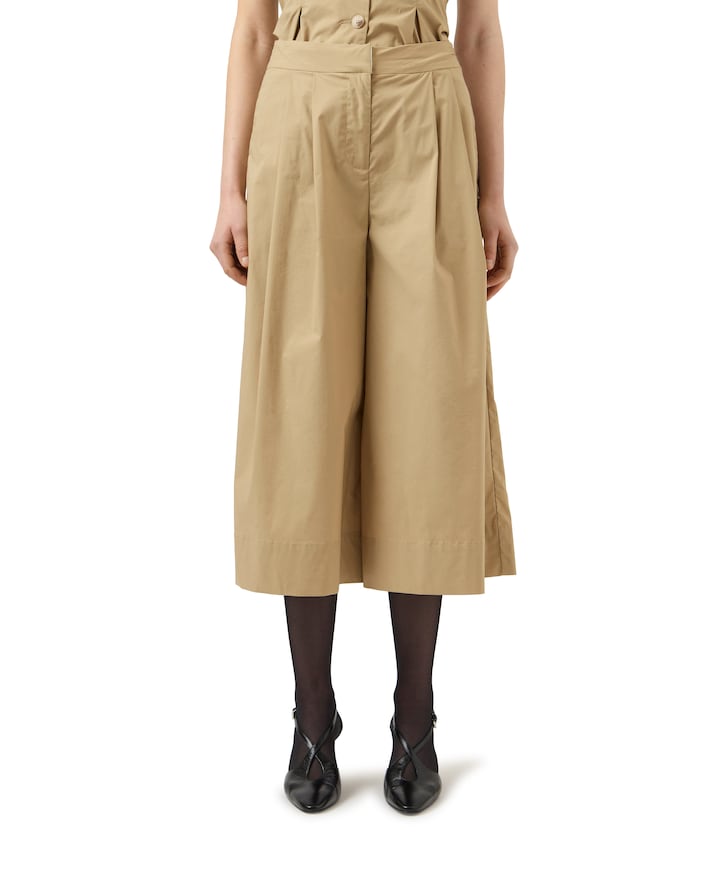 YASFIMA HW CROPPED dames broek beige