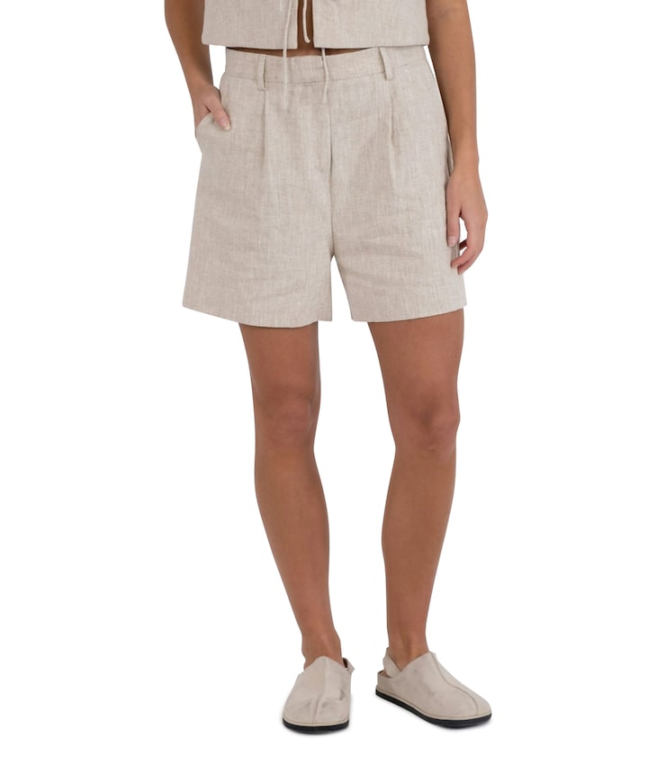 Sega Ramie Shorts dames korte broek beige