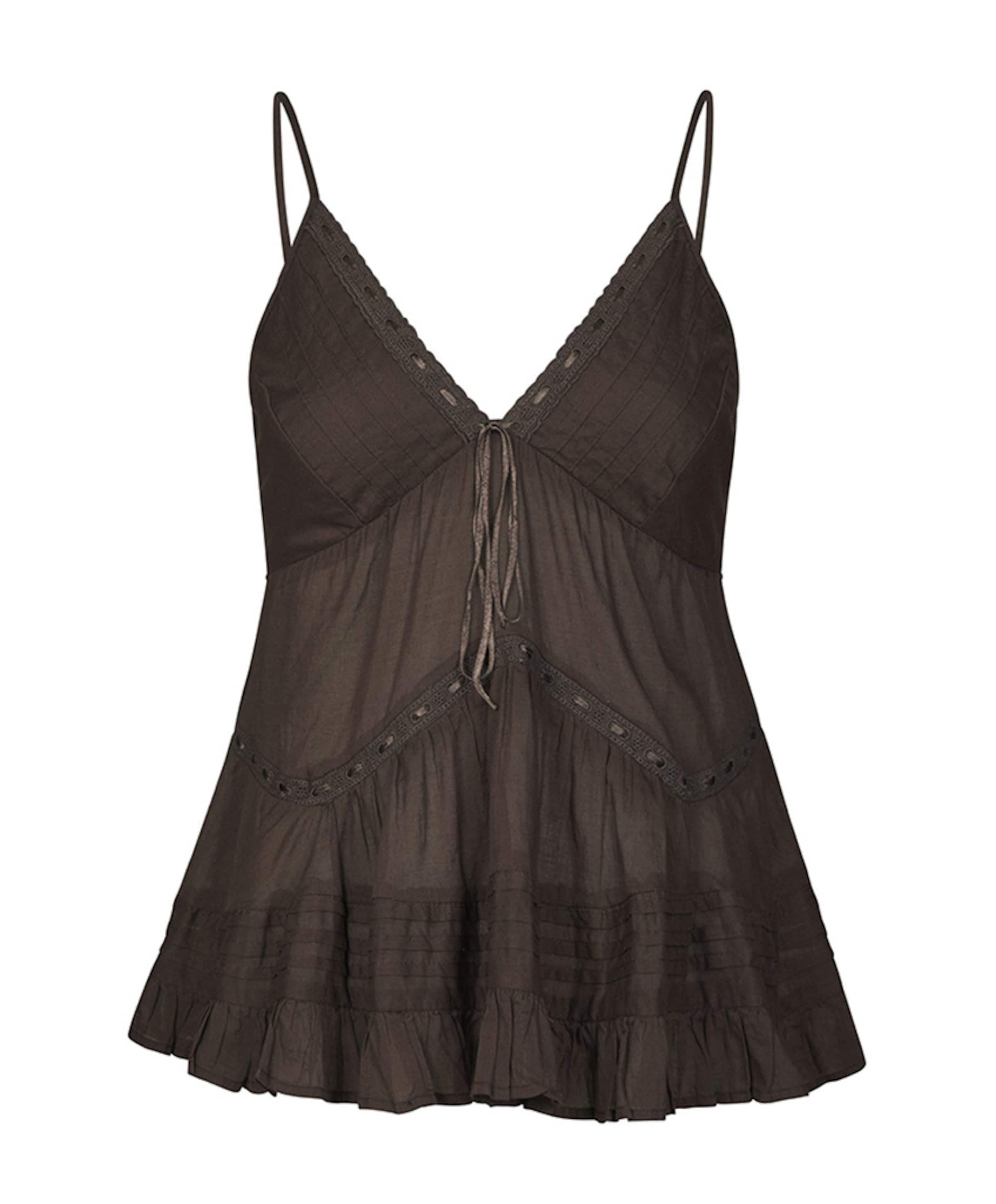 Dames top bruin