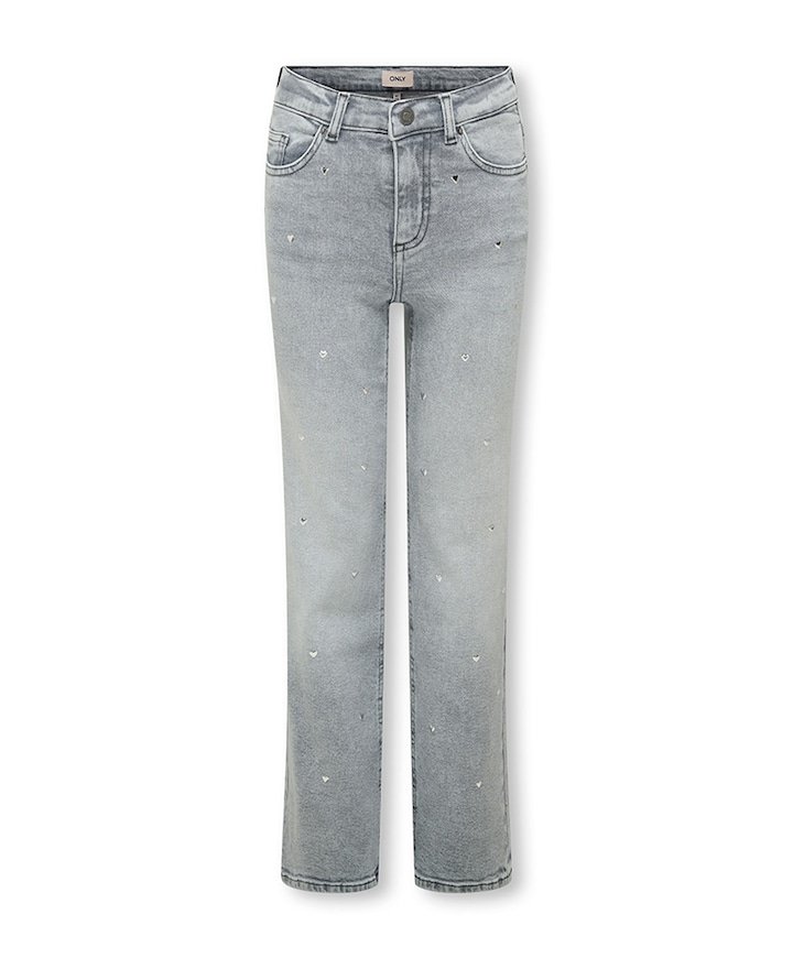 KOGJUICY HW HEART WIDE LEG REA707 D meisjes jeans grijs