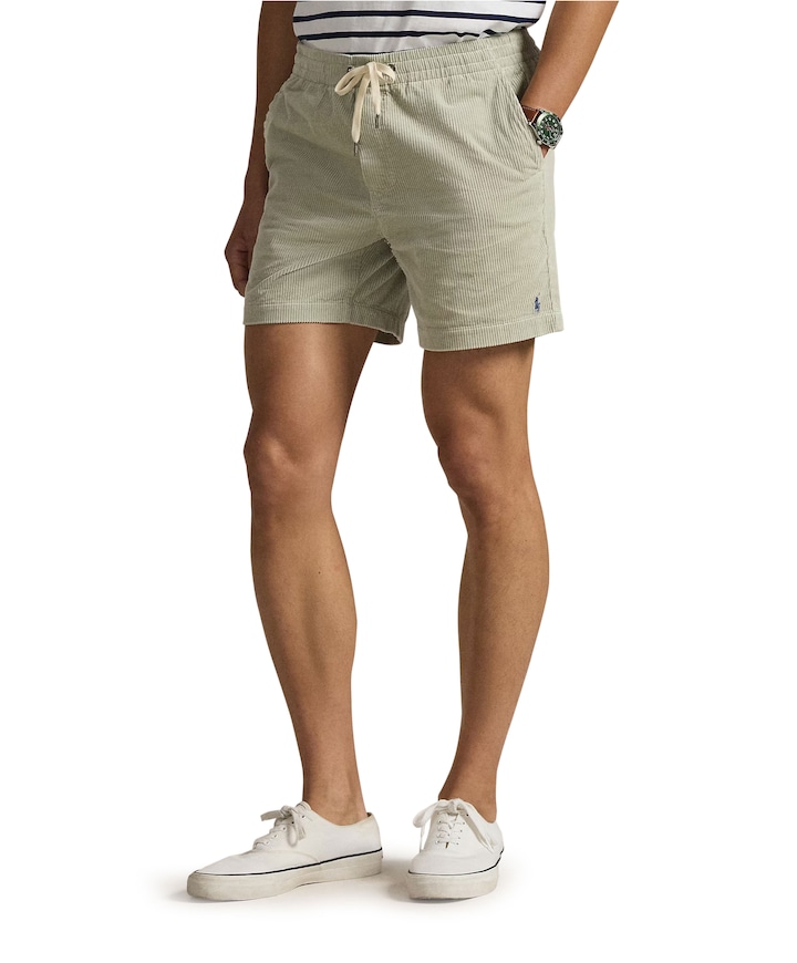 Woven heren korte broek beige