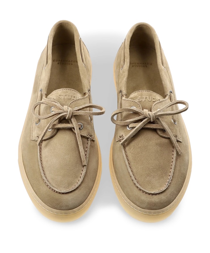 heren moccasins beige