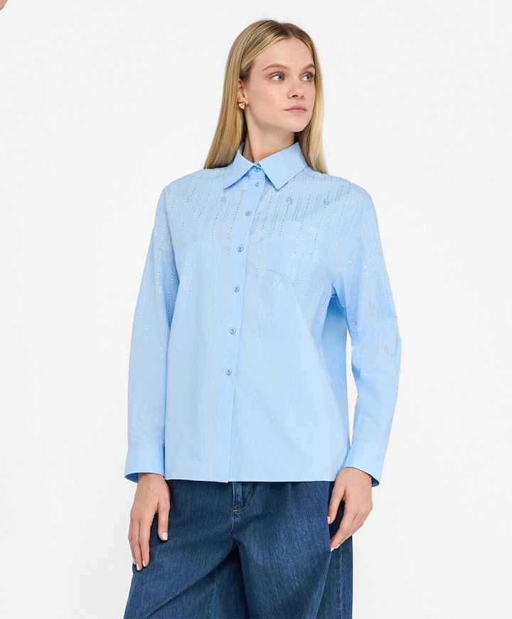 Blouse blauw