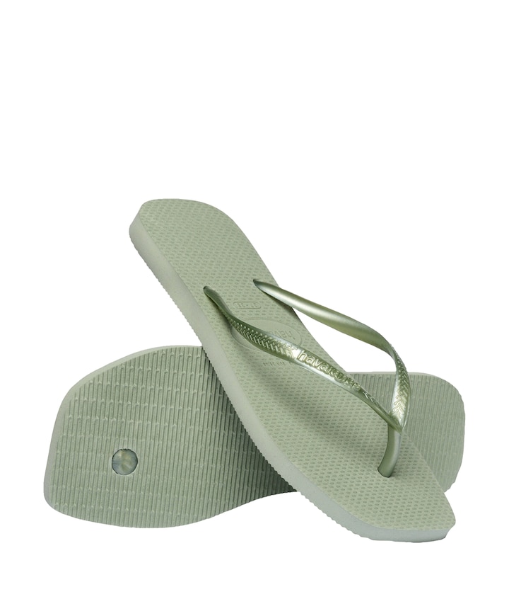 HAV. SLIM SQUARE dames slippers groen
