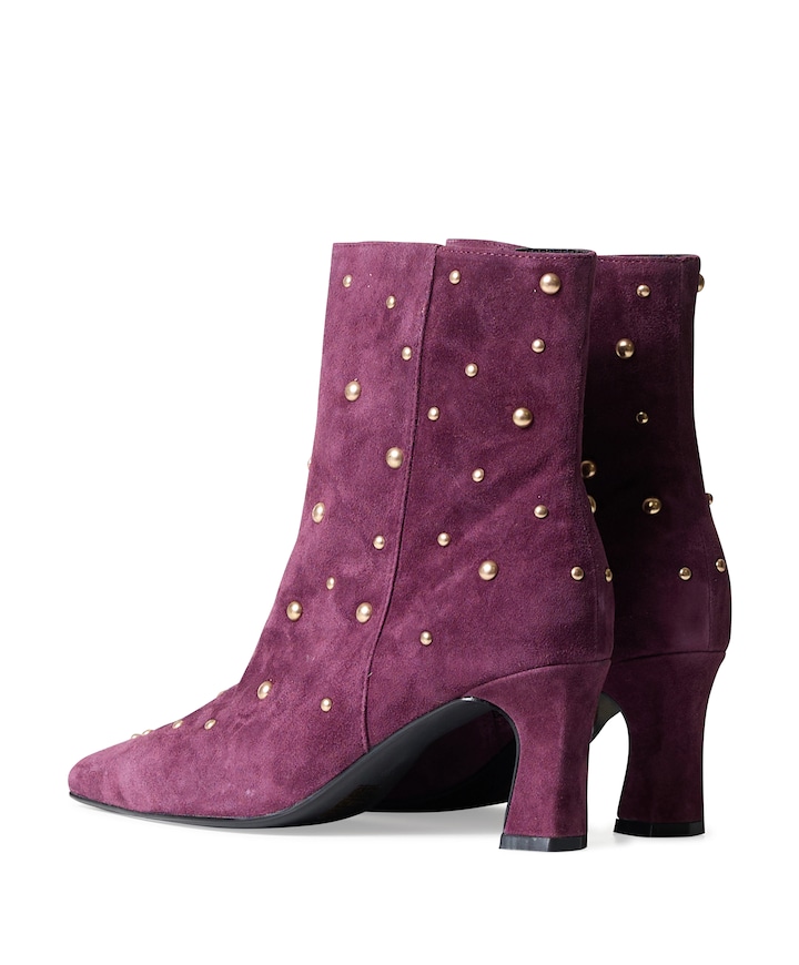 Desdemona dames enkellaarzen bordeaux