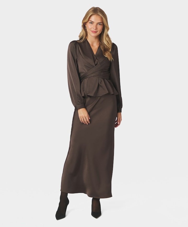Dames blouse bruin