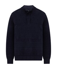 Heren trui met rits blauw