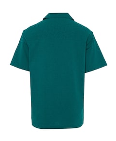 Heren overhemd korte mouw blauw