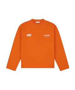 Uniseks longsleeve oranje