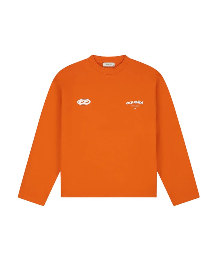 Uniseks longsleeve oranje