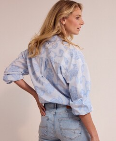 Dames blouse blauw
