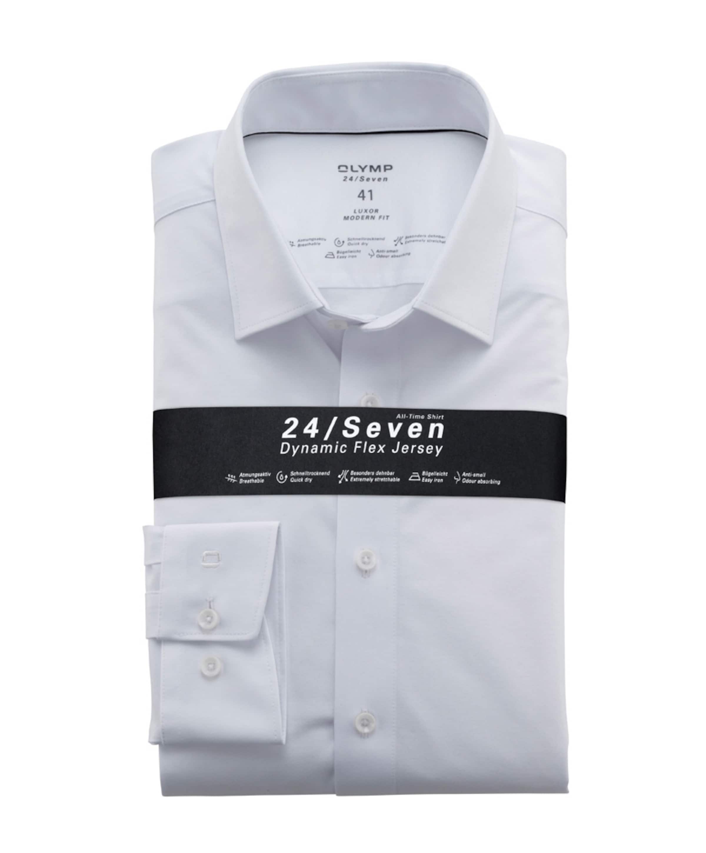 Heren overhemd lange mouw wit