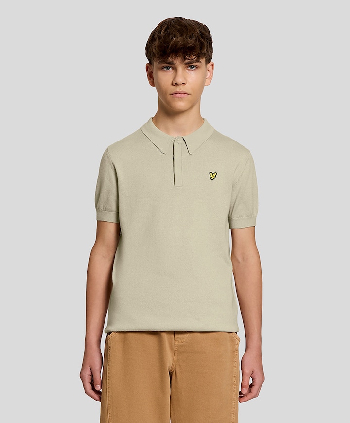 Jongens polo beige