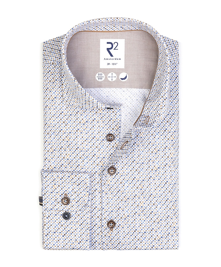 Overhemd lange mouw blauw