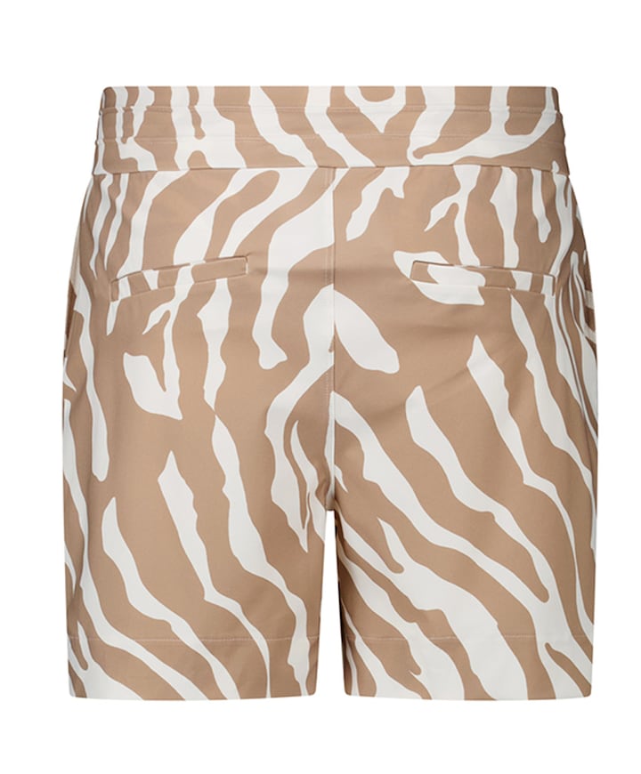 City zebra shorts dames korte broek beige