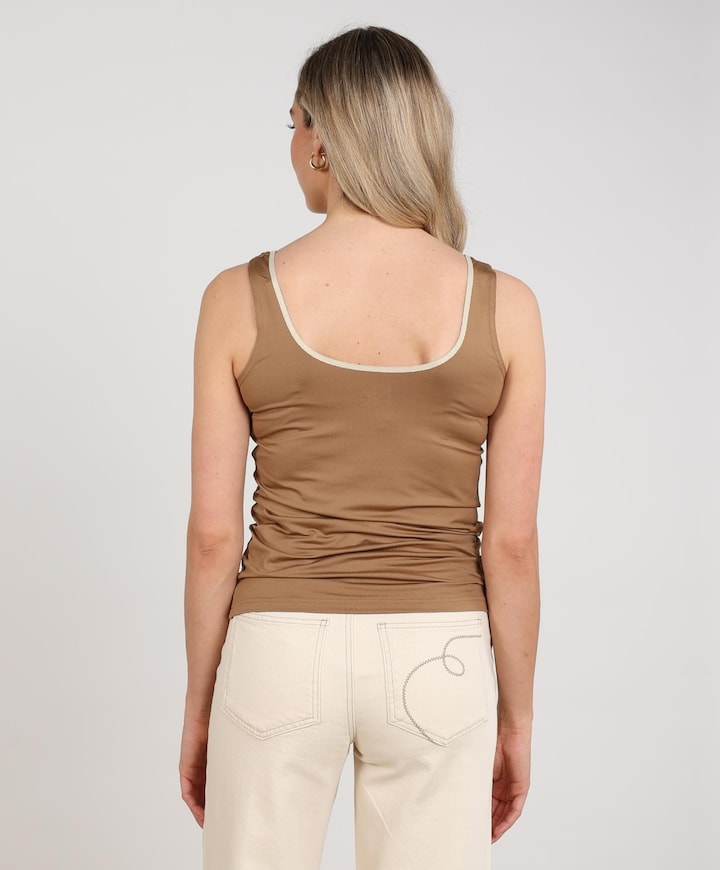 Dames top beige