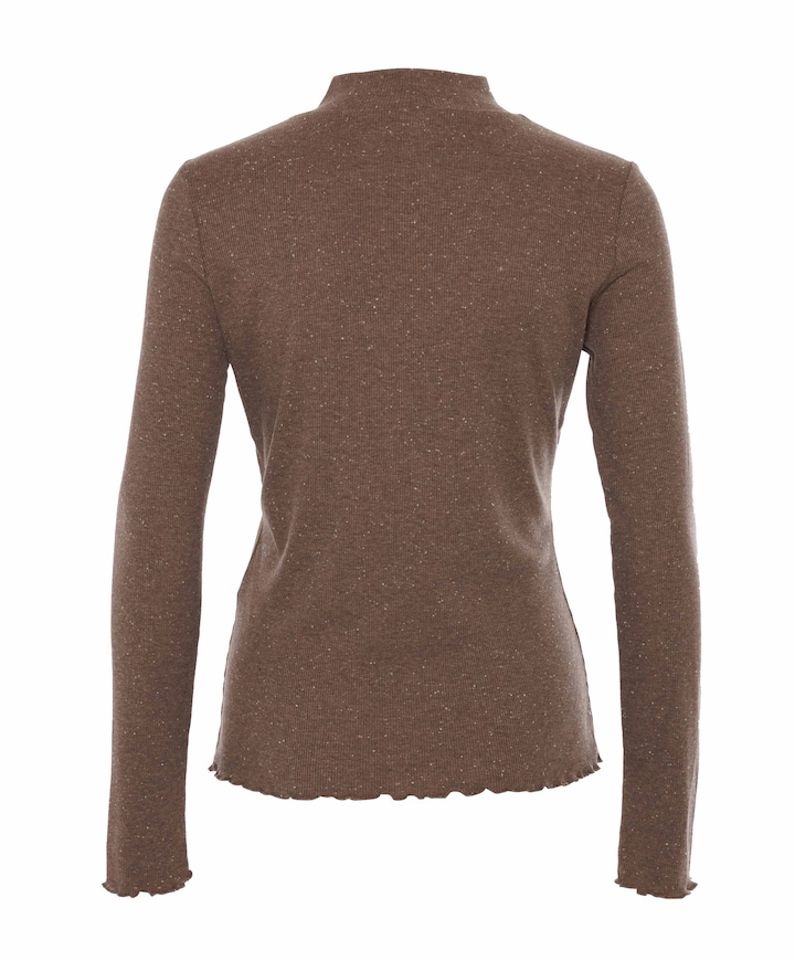 Dames longsleeve bruin