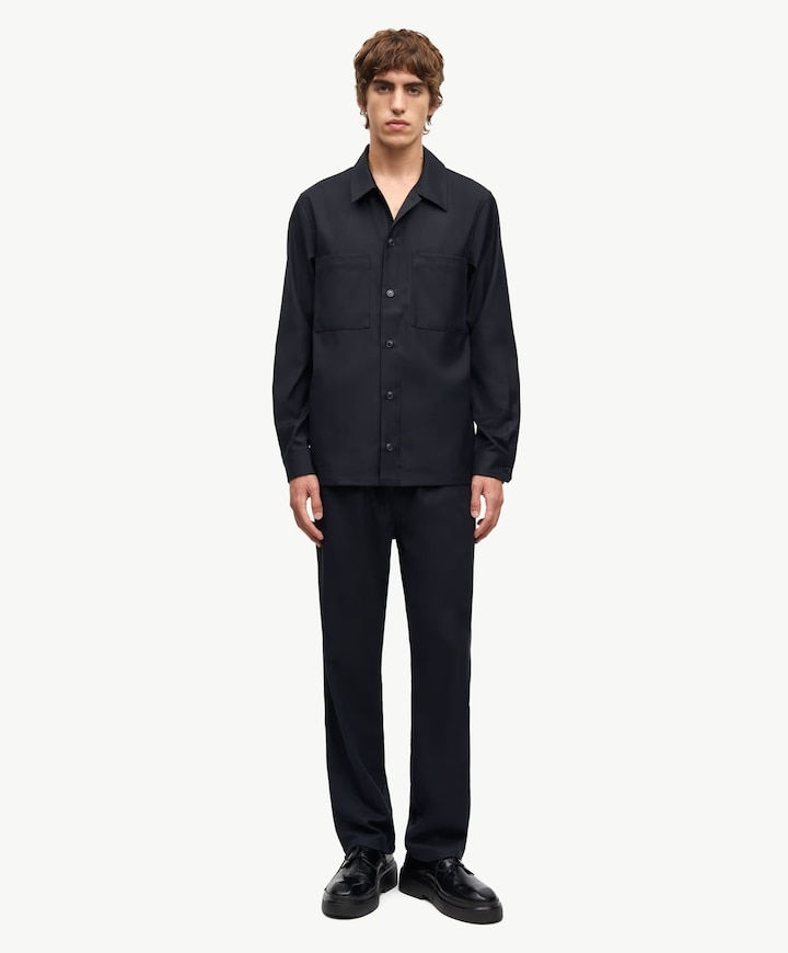 Heren overshirt blauw