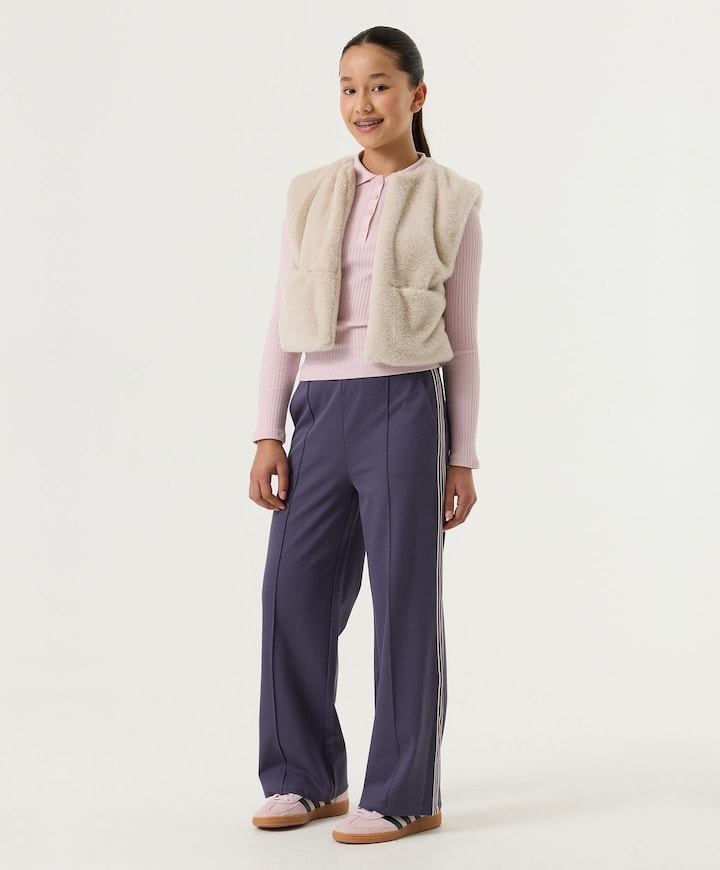 Meisjes gilet beige