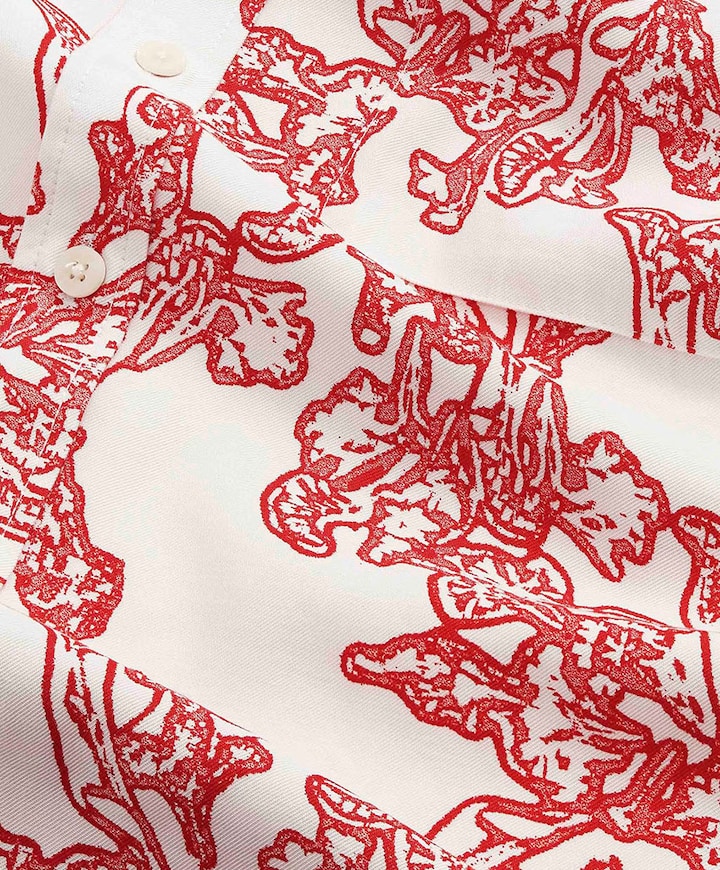 Heren overhemd korte mouw multicolor