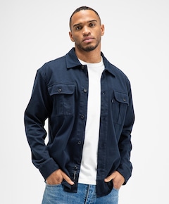 Heren overshirt blauw