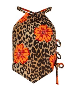 Dames top bruin