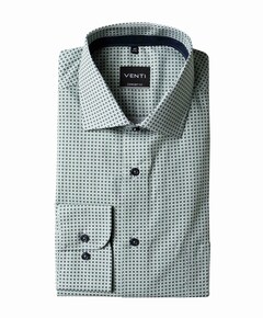 Heren overhemd lange mouw groen