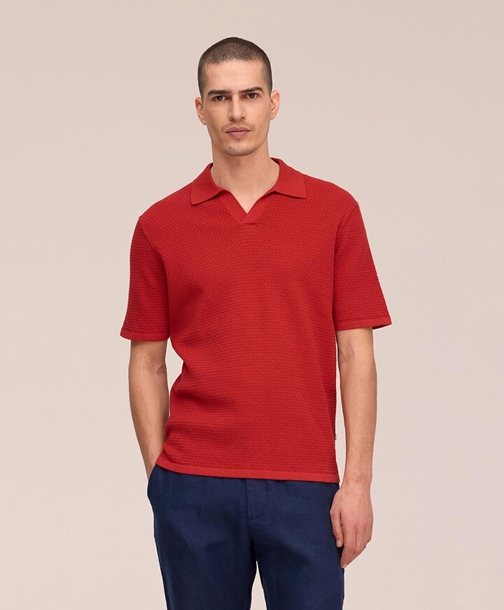 Heren polo rood
