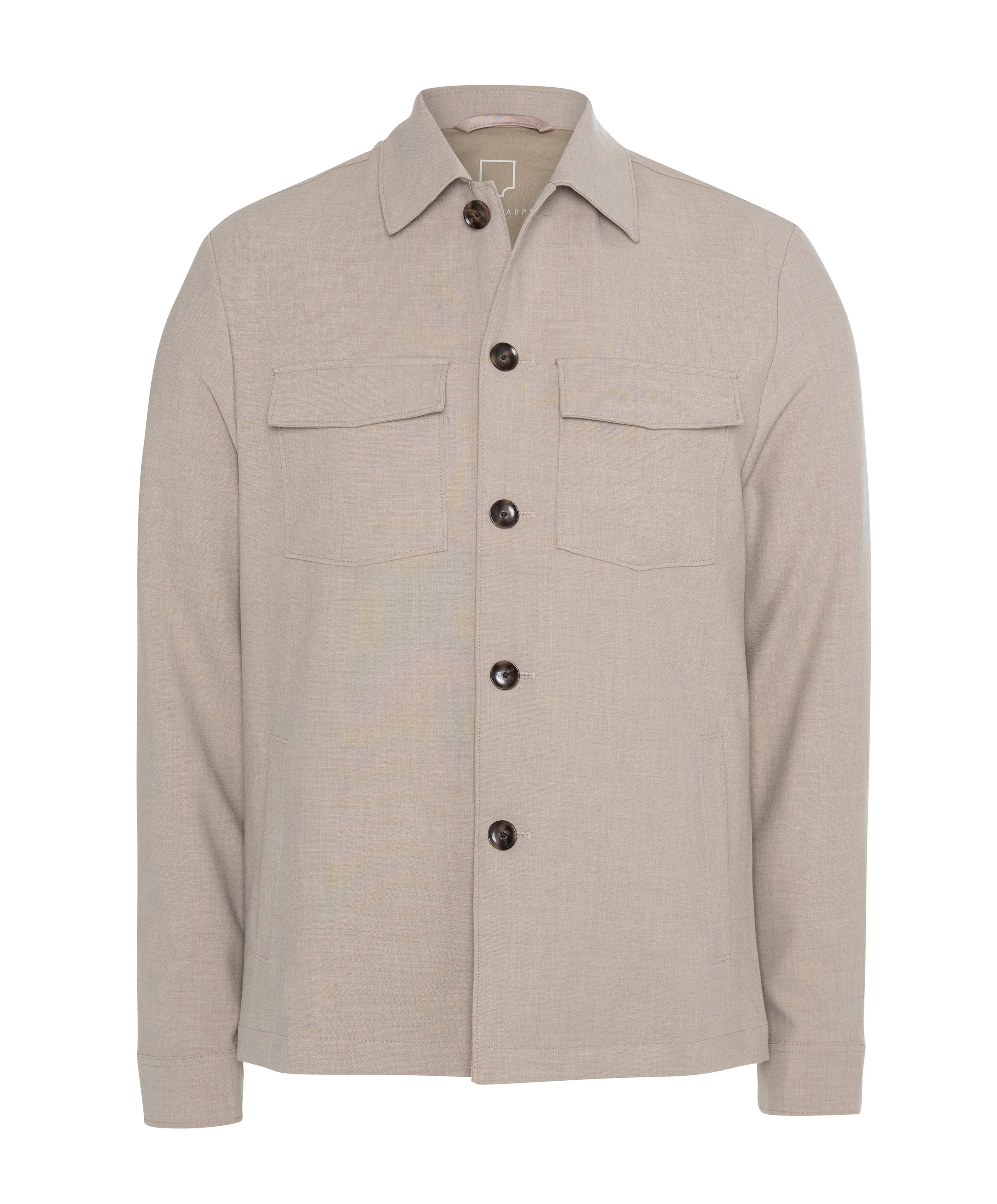 Heren overshirt beige