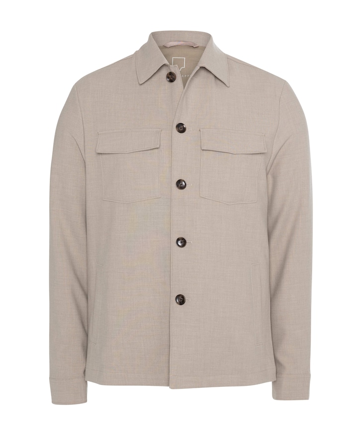 Heren overshirt beige