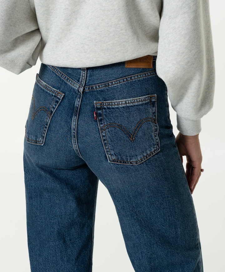 Ribcage wide leg H223 dames jeans blauw