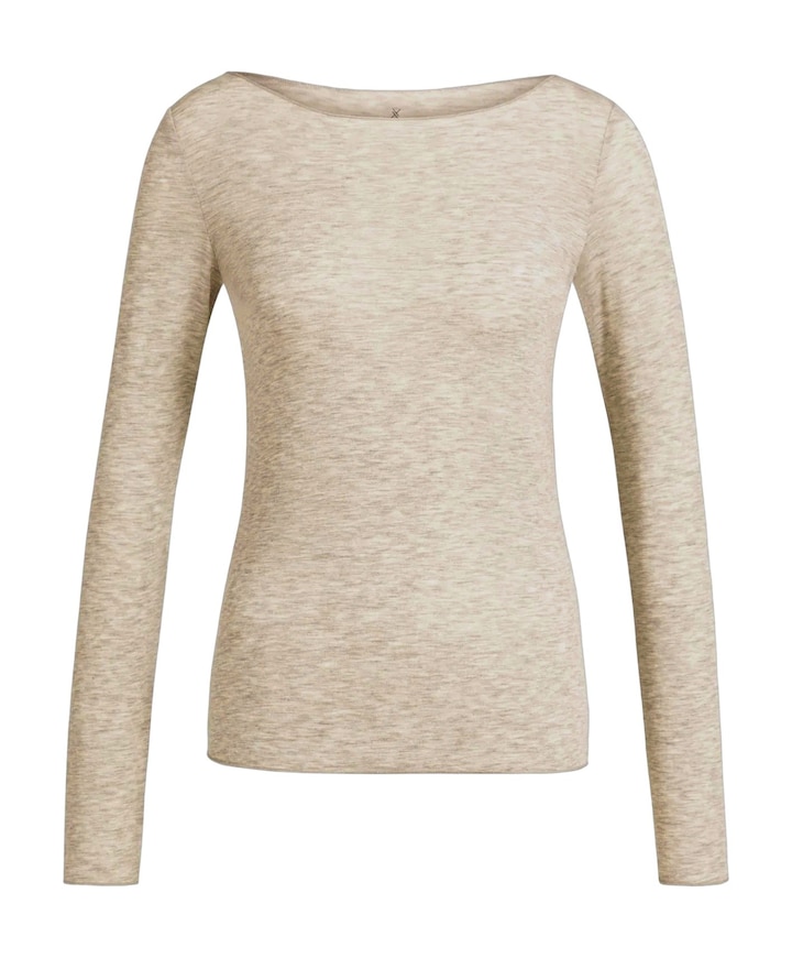 Dames longsleeve beige