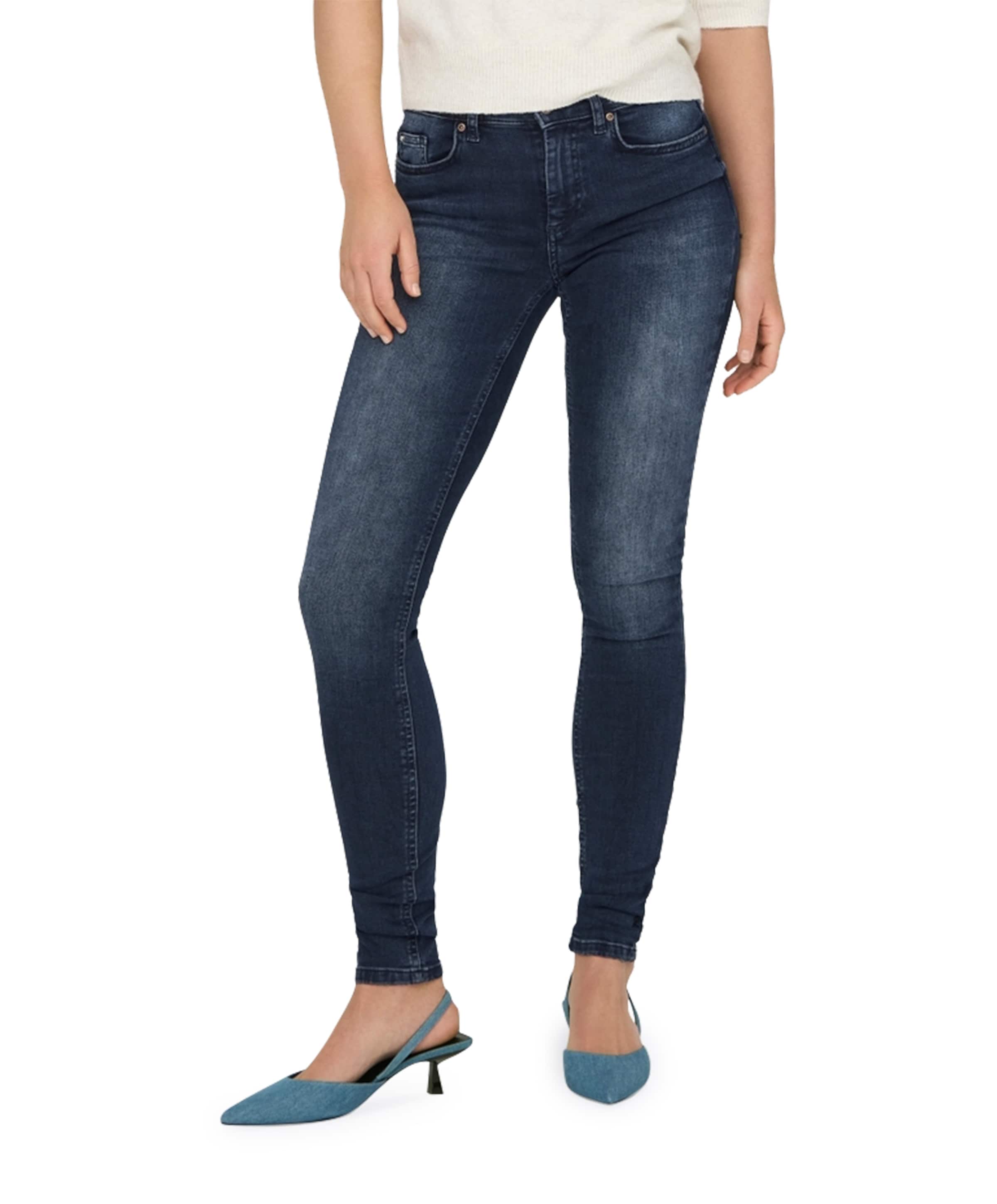 ONLBLUSH MID SKINNY DNM blauw
