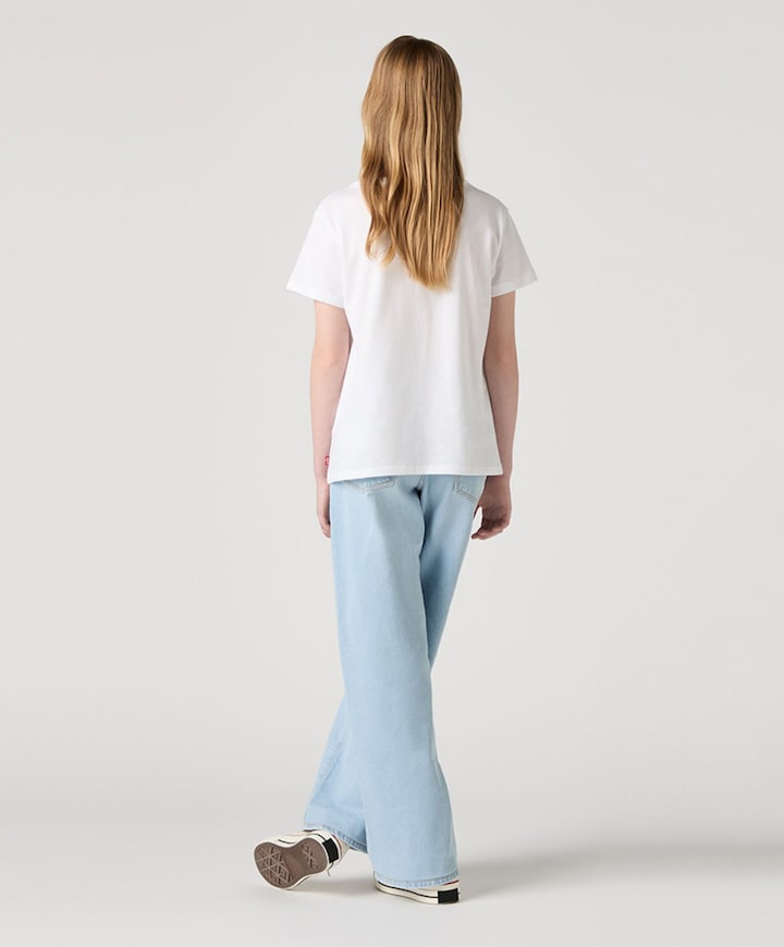 Wide leg jeans meisjes jeans blauw