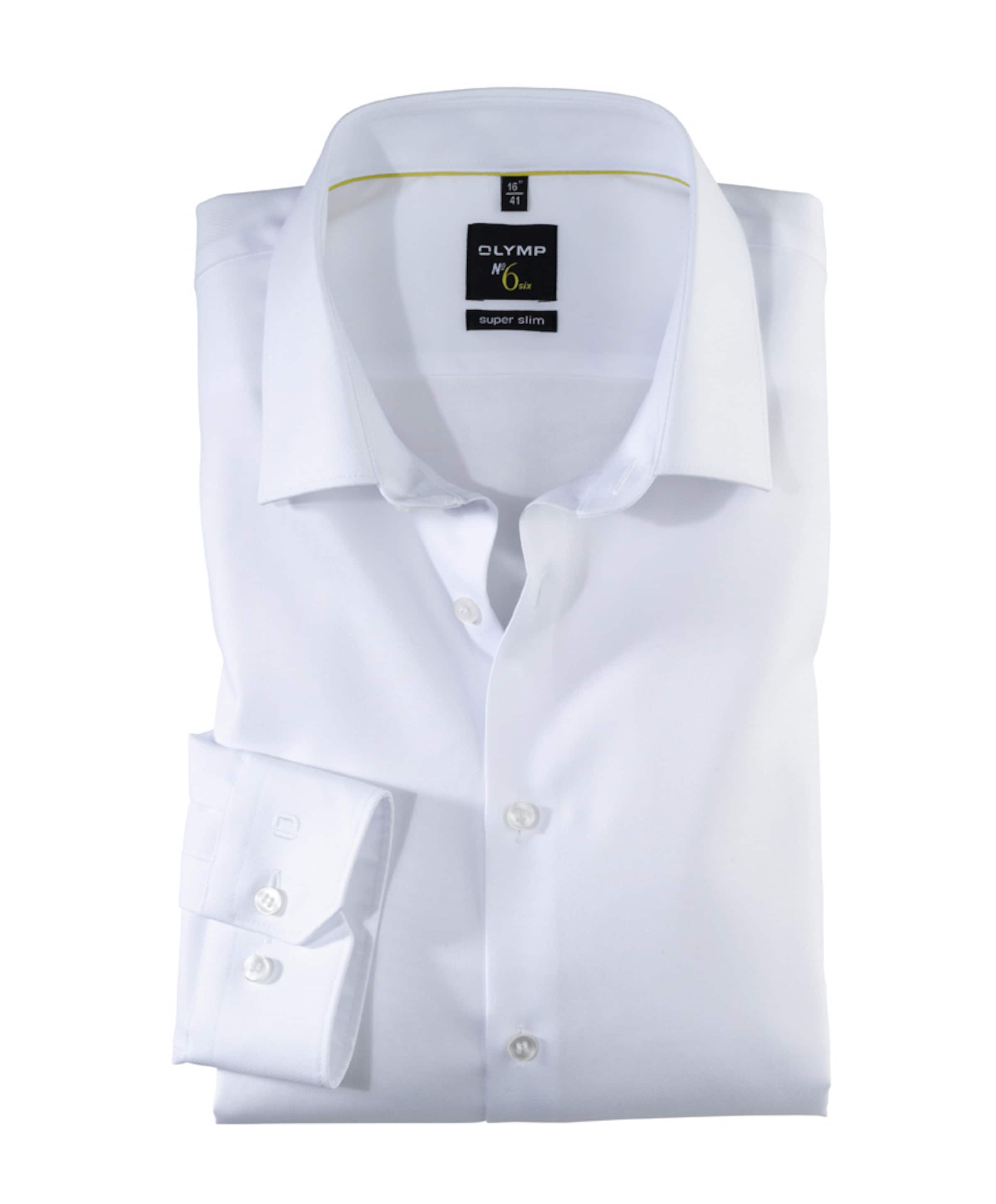 Heren overhemd lange mouw wit