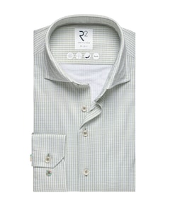 Heren overhemd lange mouw groen