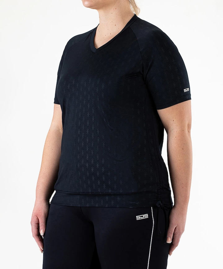 Dames plussize t-shirt blauw