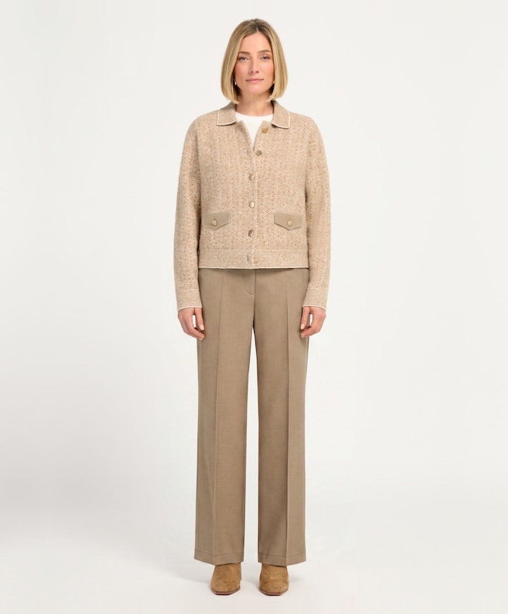 Dames vest beige