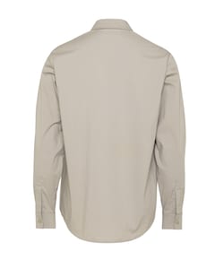 Heren overhemd lange mouw beige