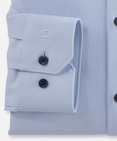 Heren overhemd lange mouw blauw