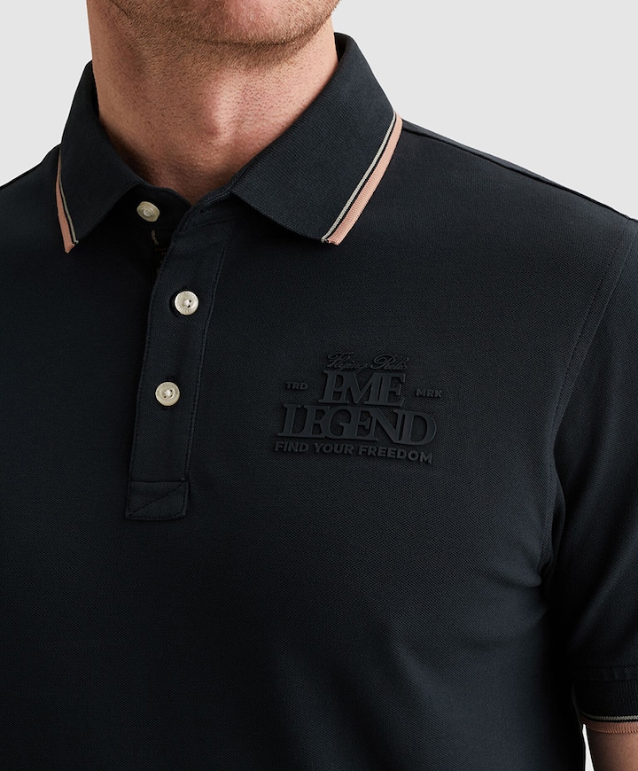 Heren polo blauw