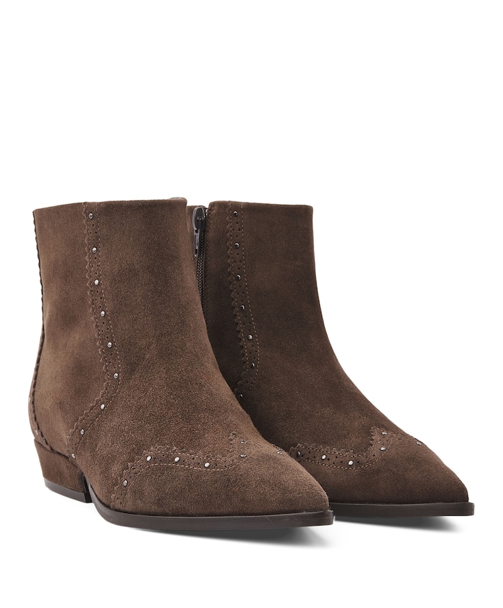 Vive Estelle dames enkellaarzen bruin